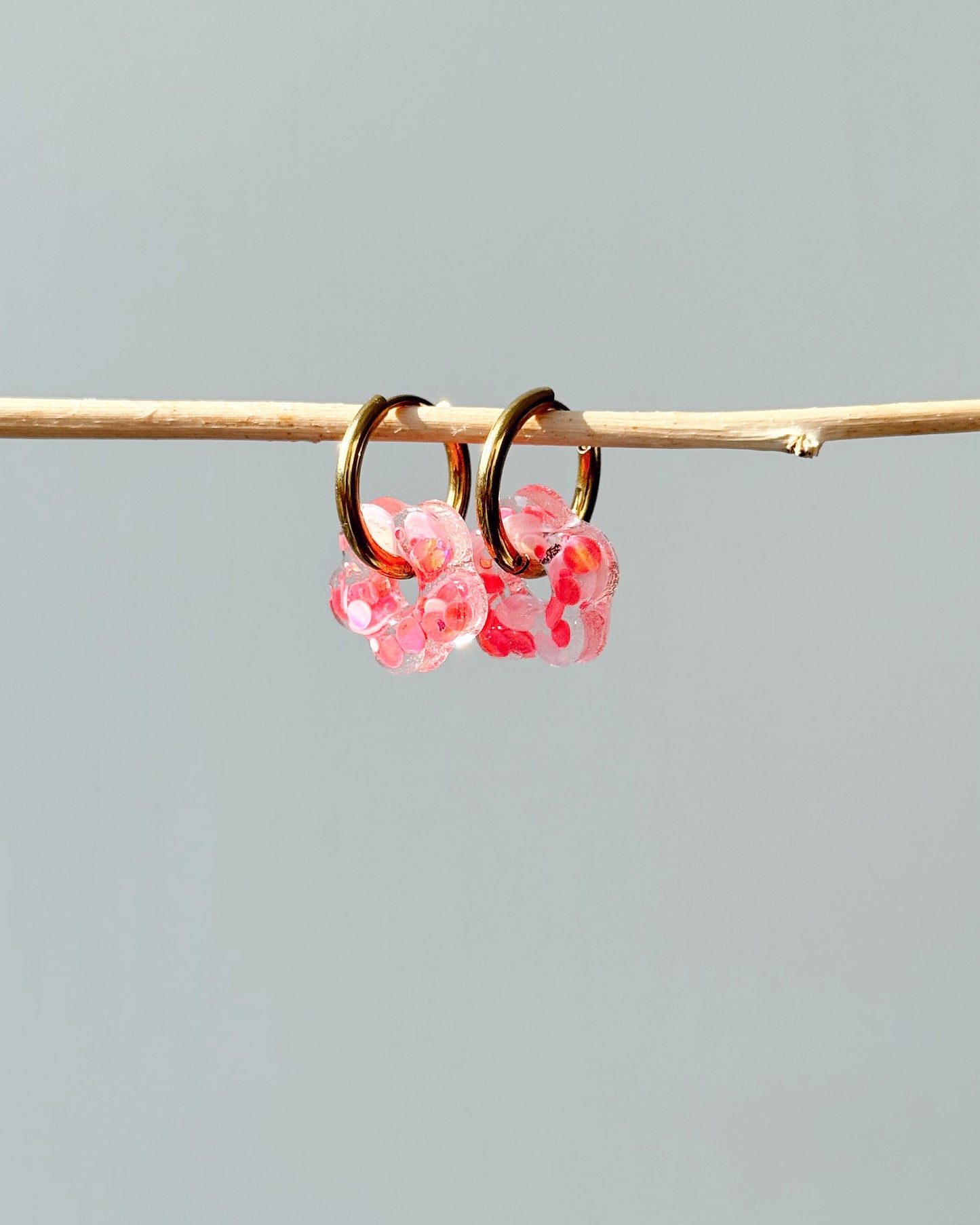 Créoles petites fleurs - FRAMBROISE POP