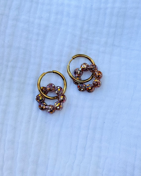 Créoles MOYENNES couronne - bronze rosé