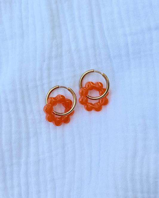 Créoles MOYENNES couronnes - orange