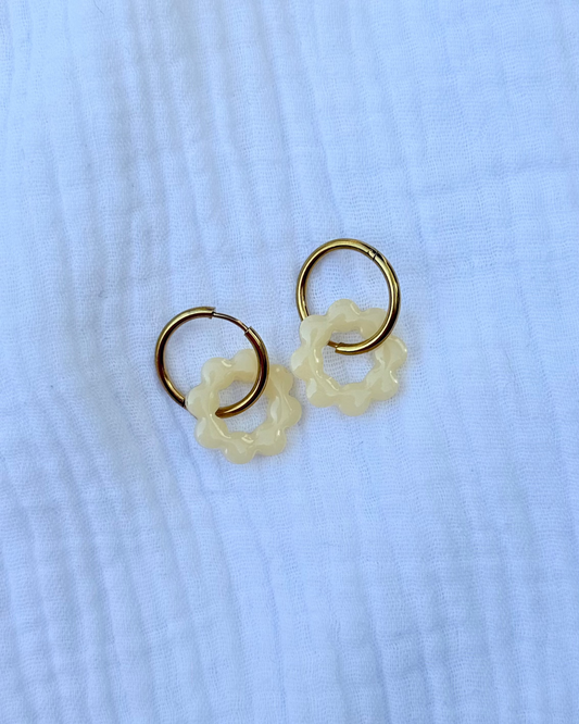 Créoles MOYENNES couronnes - beige