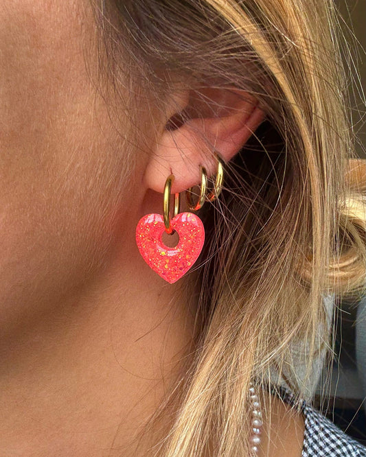 Créoles coeur - corail