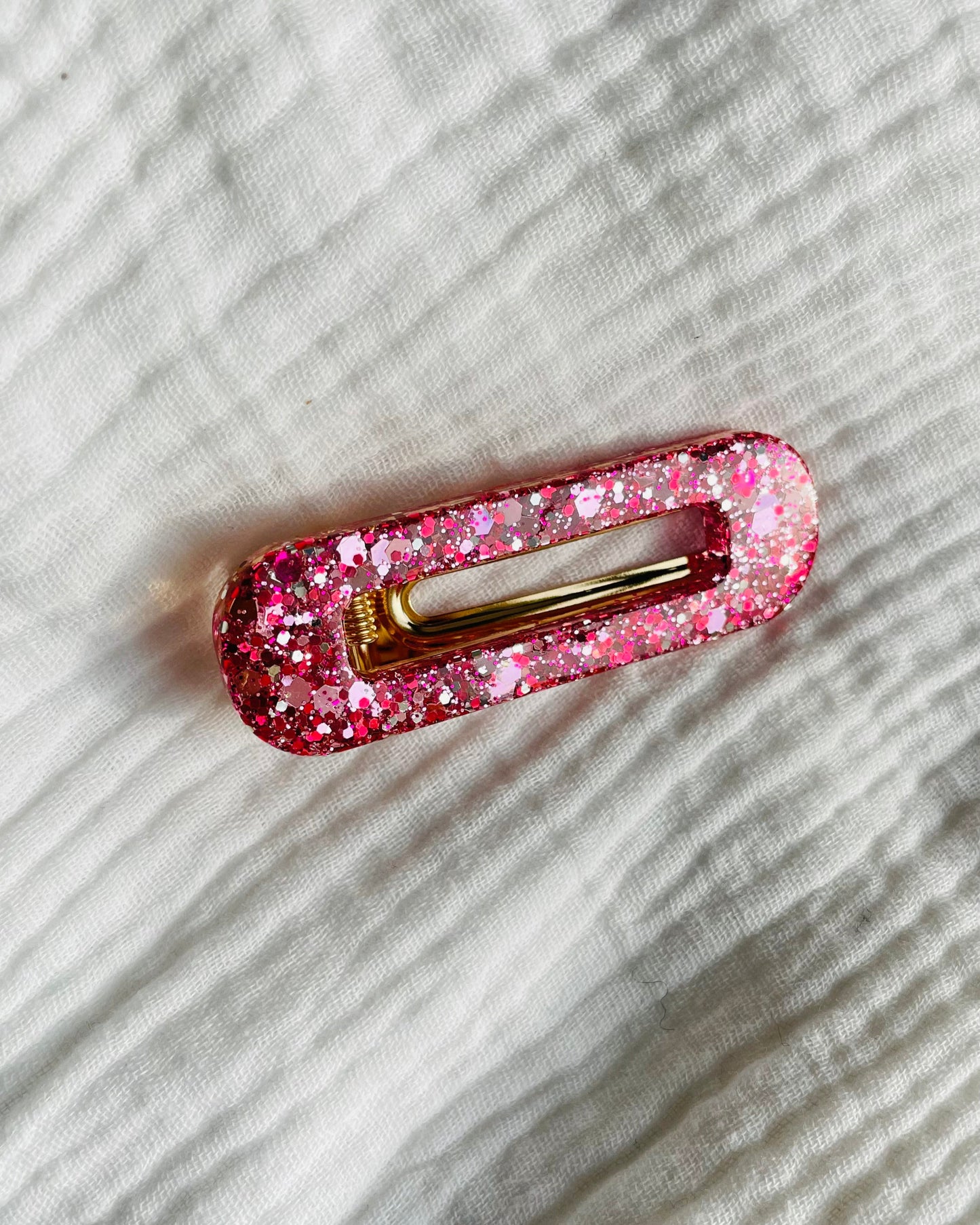 Barrette cheveux - rose fuchsia