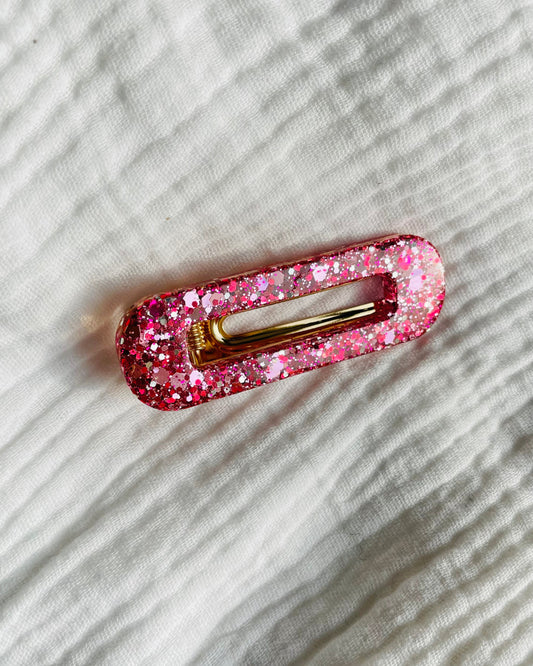 Barrette cheveux - rose fuchsia