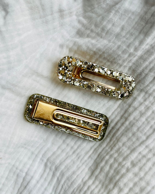 Barrette cheveux - argentée