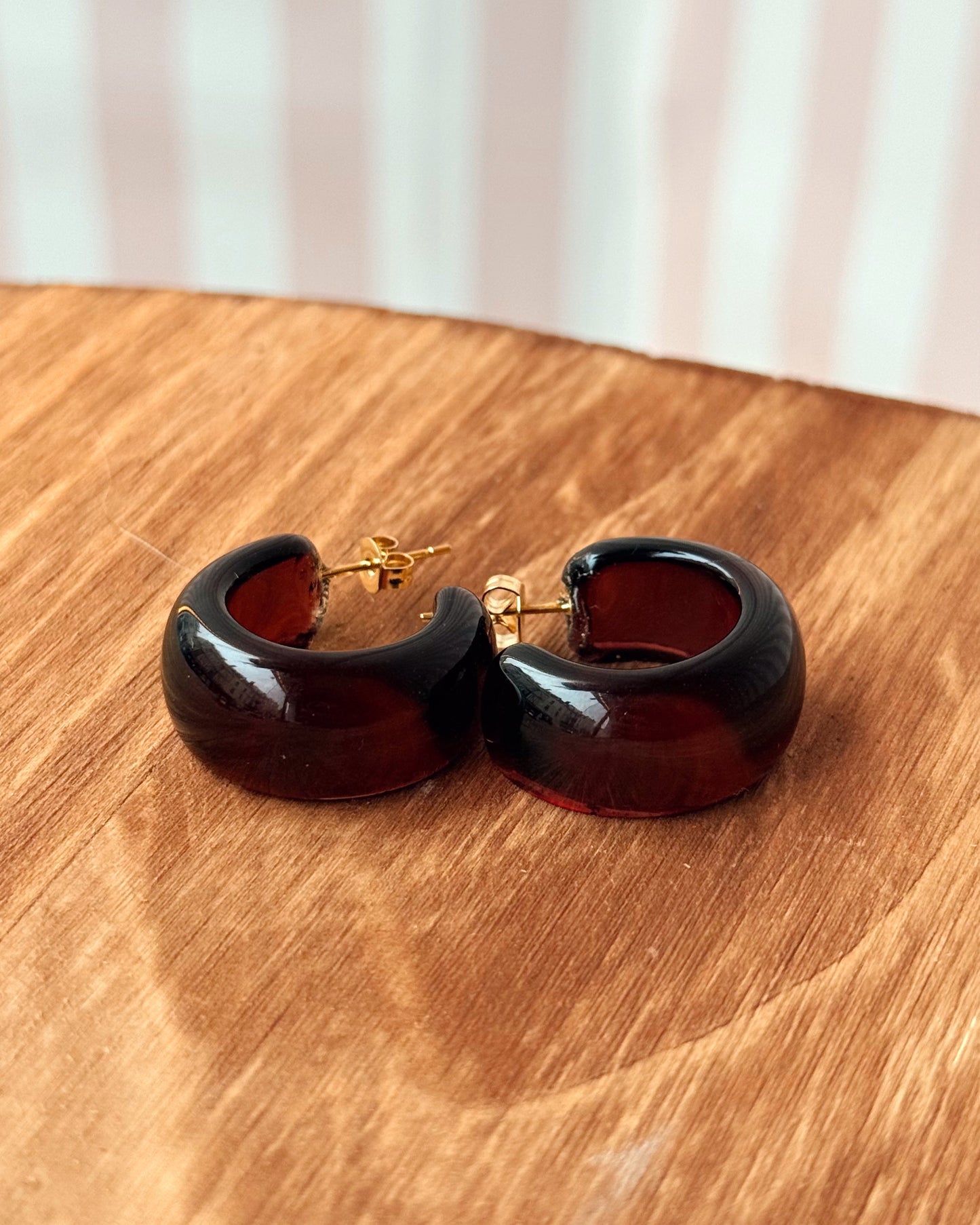 Créoles PALMA - marron foncé