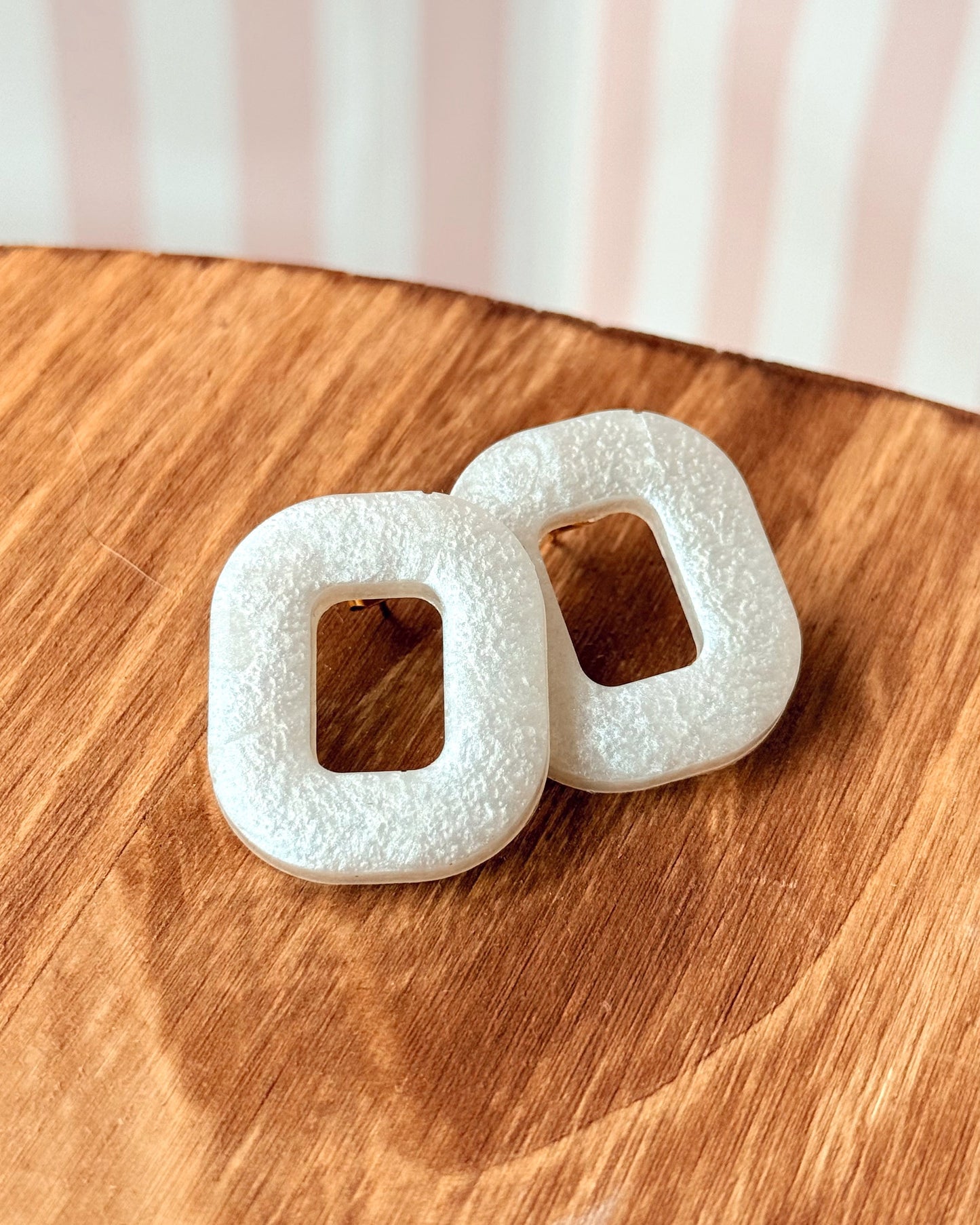 BOUCLES MIRA - blanc nacré