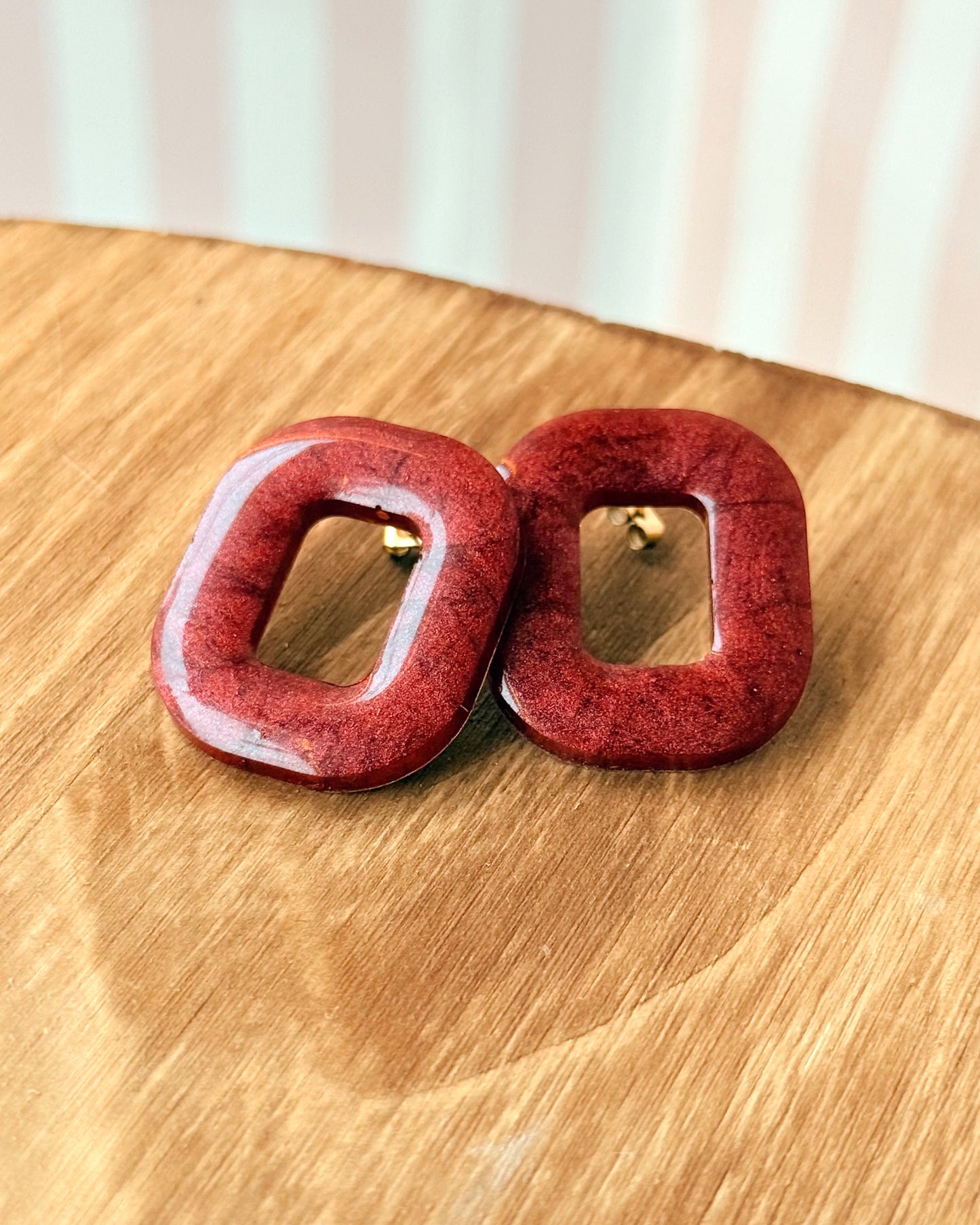 BOUCLES MIRA - bordeaux nacré