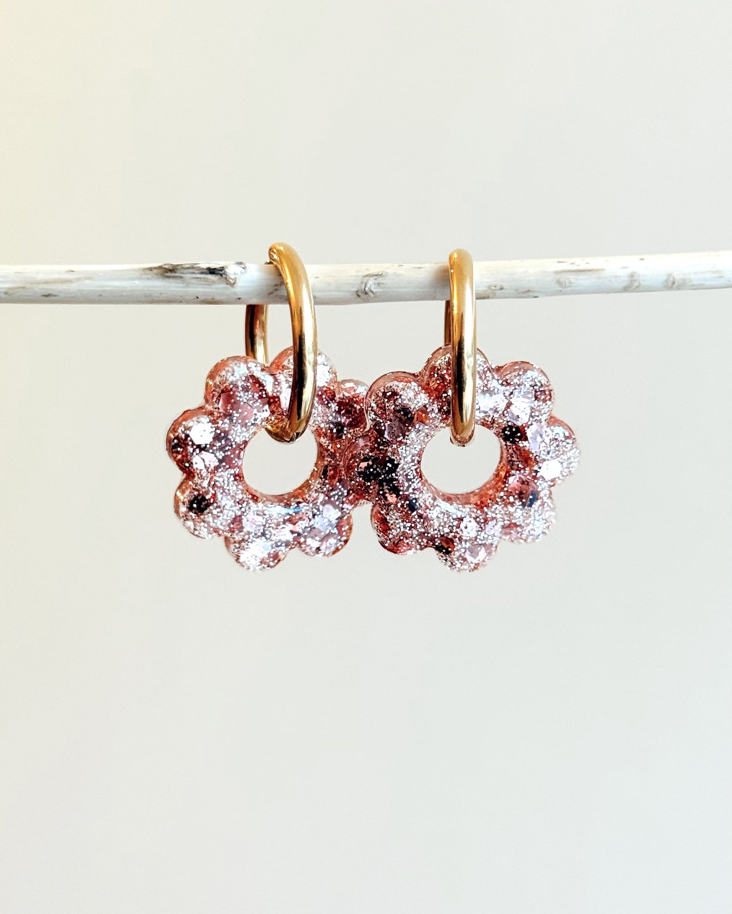 Créoles SUNFLOWER - rosa