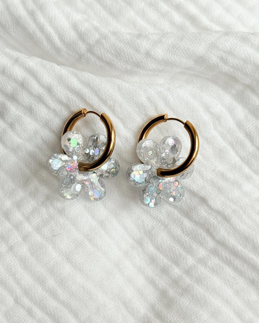 Créoles MAYA - argent ❃