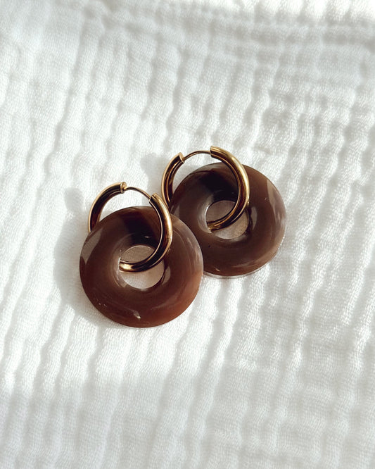 Créoles LUNA - chocolat chaud