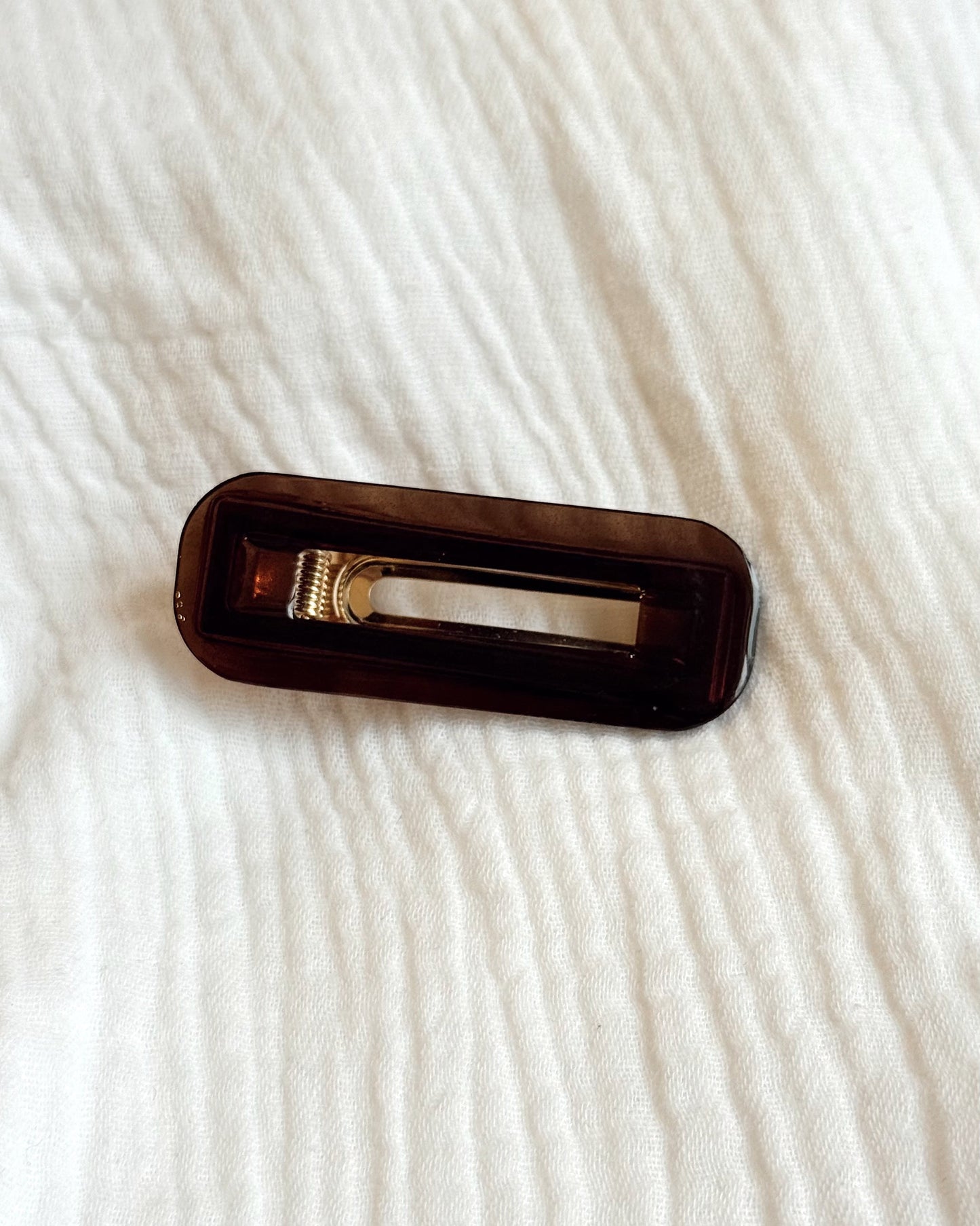 Barrette cheveux - marron transparent