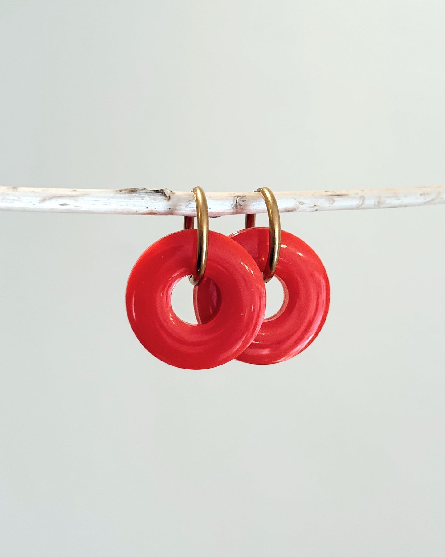 Créoles LUNA - rouge