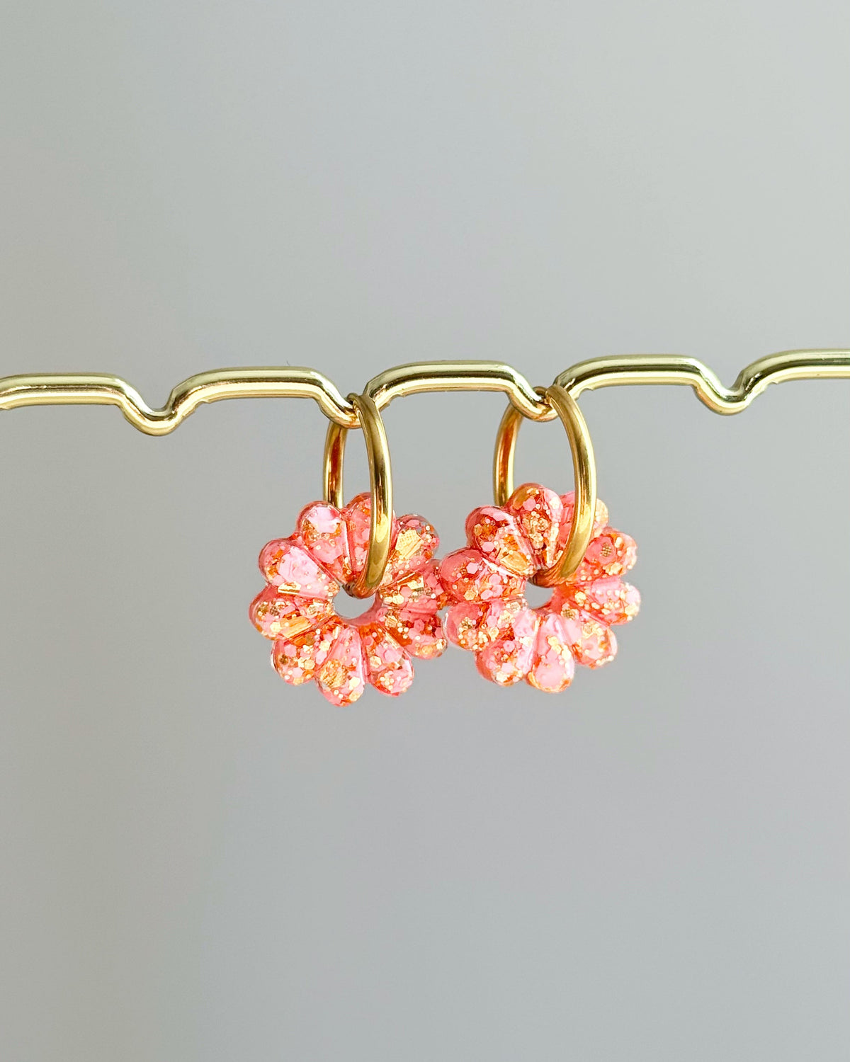 Créoles Rosa - orange & rose