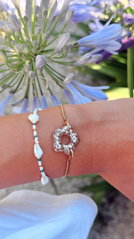 BRACELET Flowers - champagne