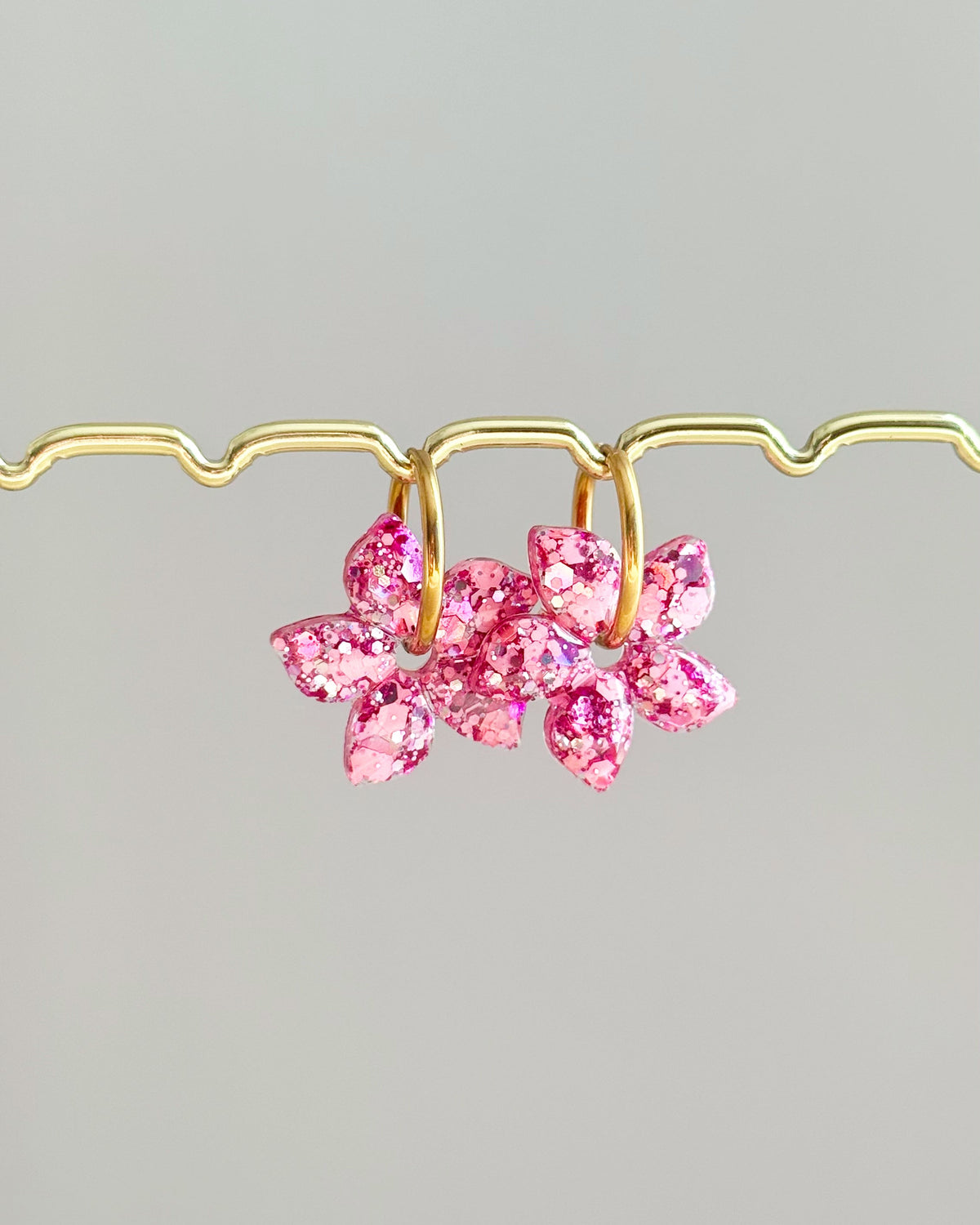 Créoles Monoï - rose & fuchsia