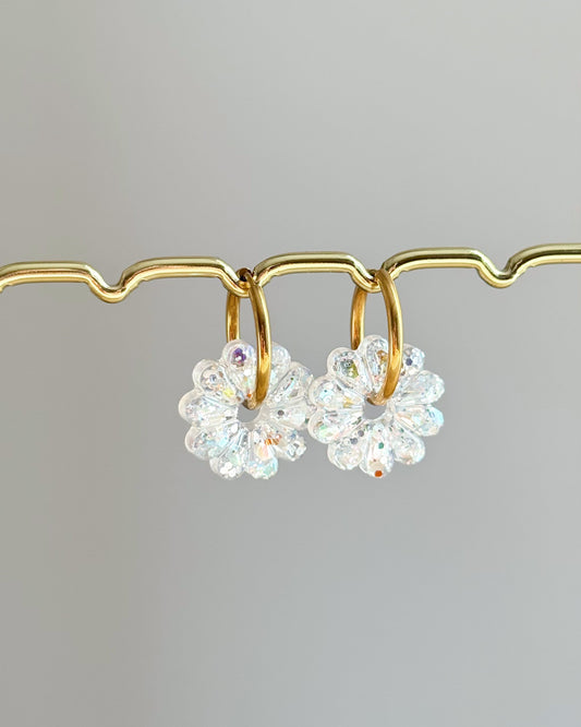 Créoles Rosa - blanc polaire