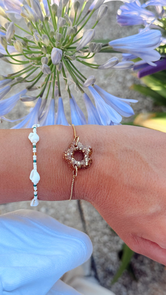 BRACELET Flowers - dorée