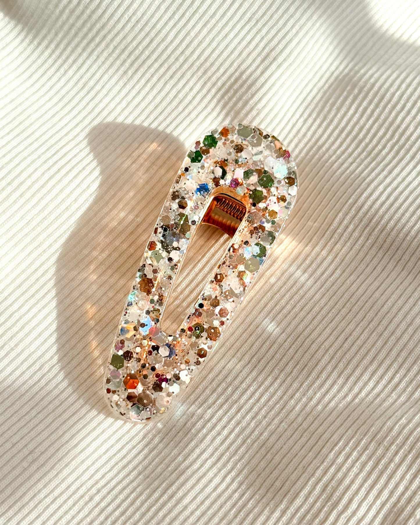 Barrette cheveux - blanc polaire