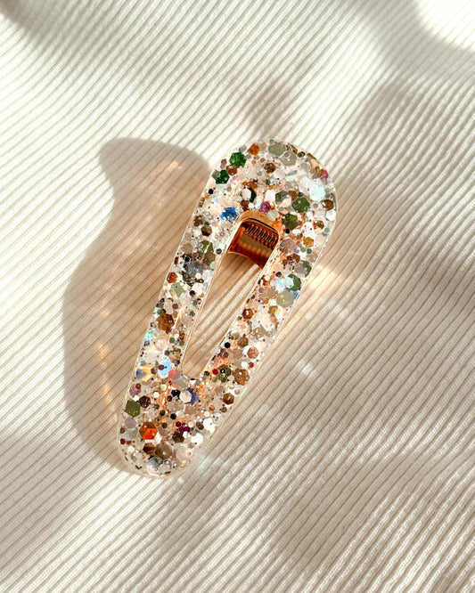 Barrette cheveux - blanc polaire