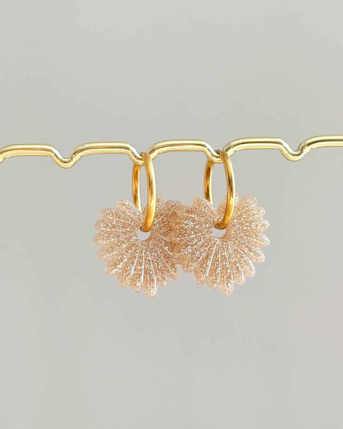 Créoles Palméa - champagne fines paillettes