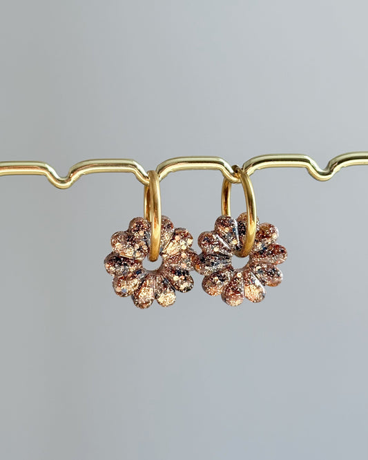 Créoles Rosa - bronze & noir