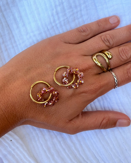 Créoles MOYENNES couronne - bronze rosé