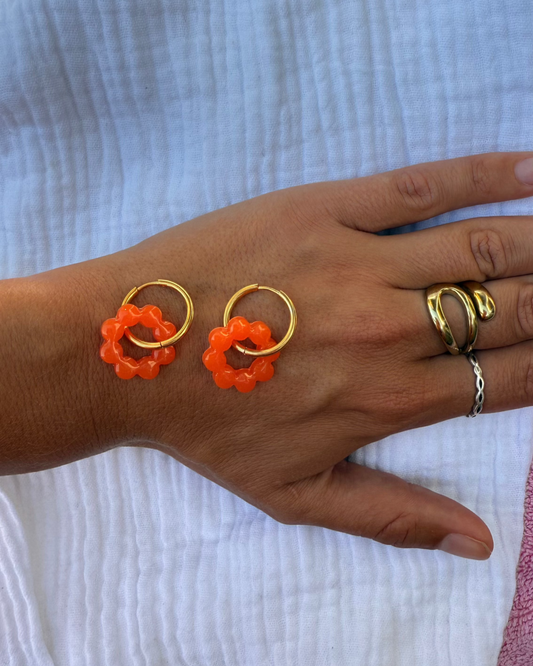 Créoles MOYENNES couronnes - orange