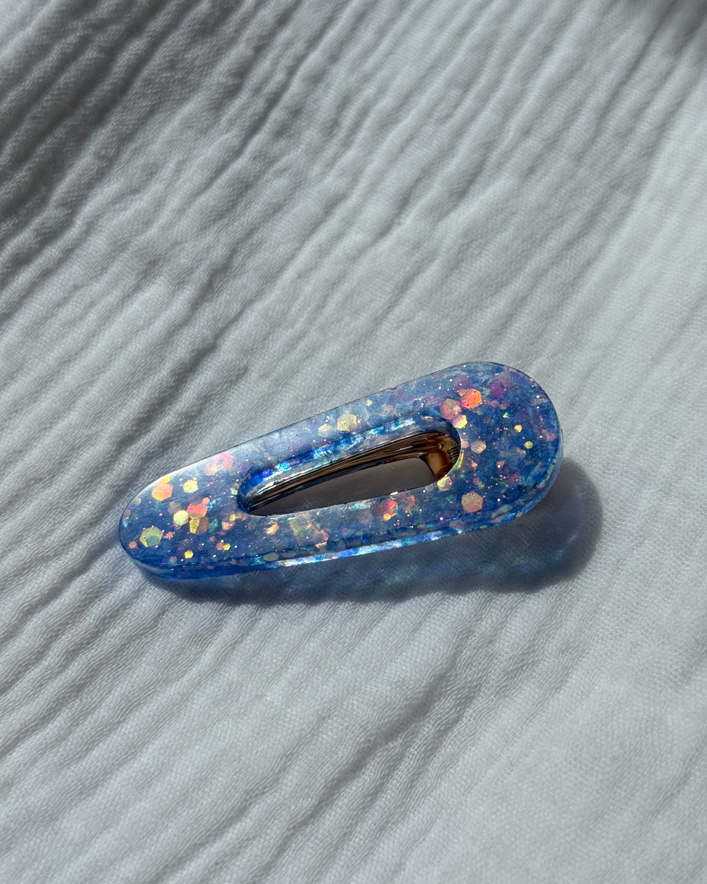 Barrette cheveux - bleu ciel