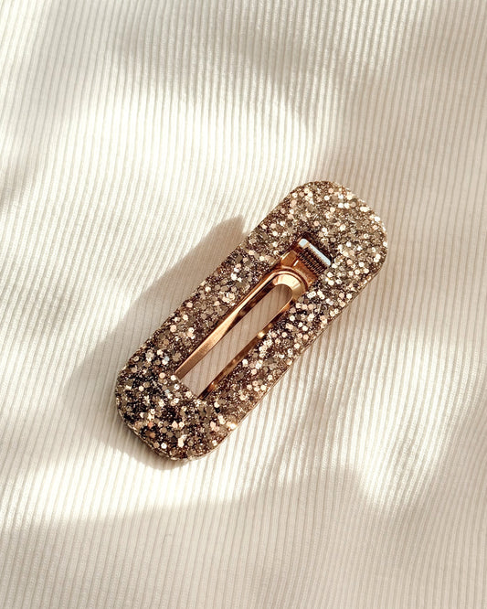 Barrette cheveux - doré champagne