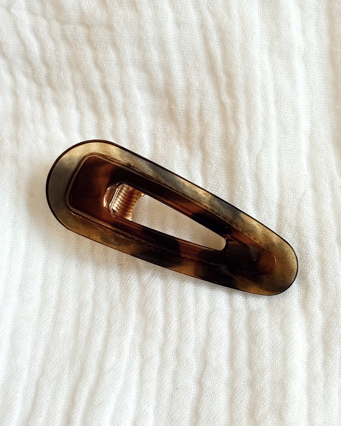 Barrette cheveux - marbrée marron