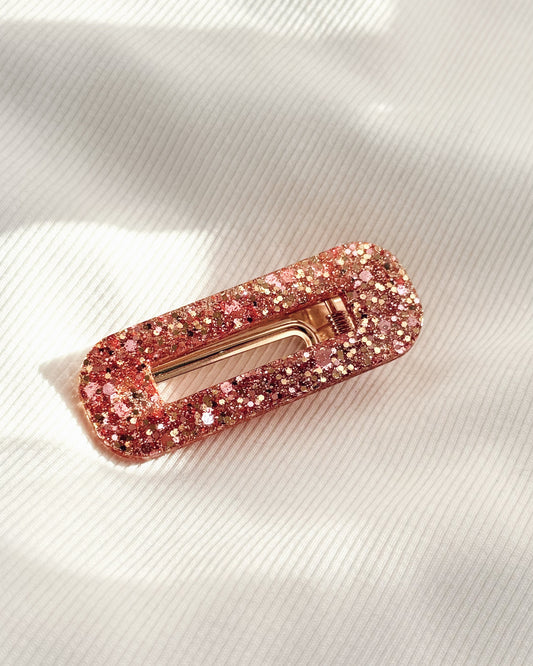 Barrette cheveux - rose doré