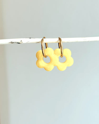 Créoles MOYENNES fleurs - jaune