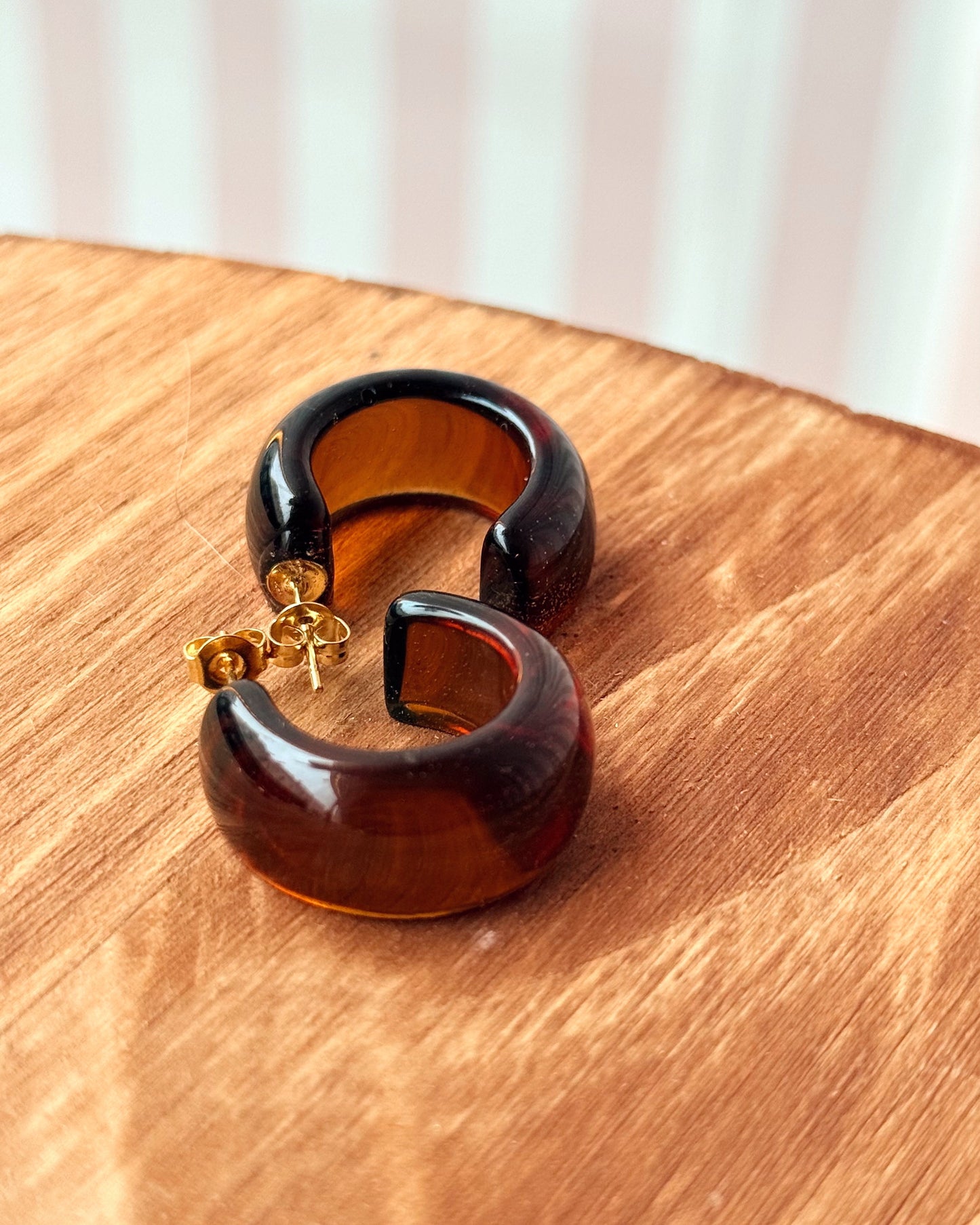 Créoles PALMA - marron clair