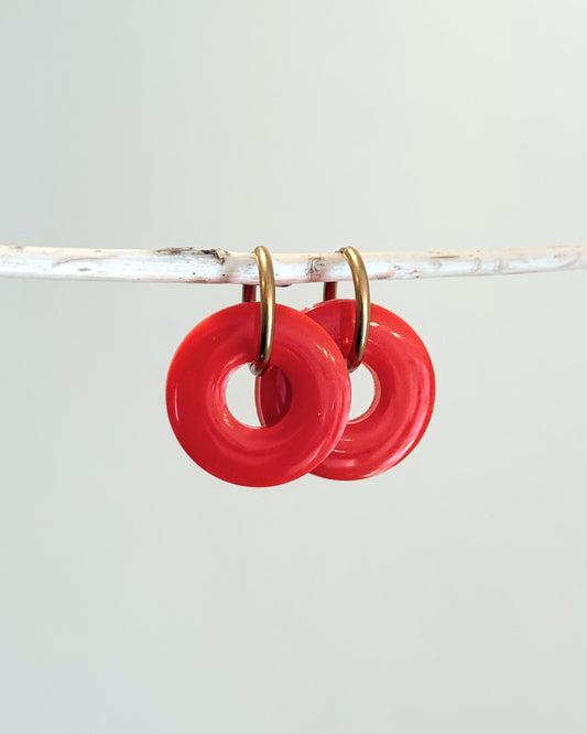 Créoles LUNA - rouge