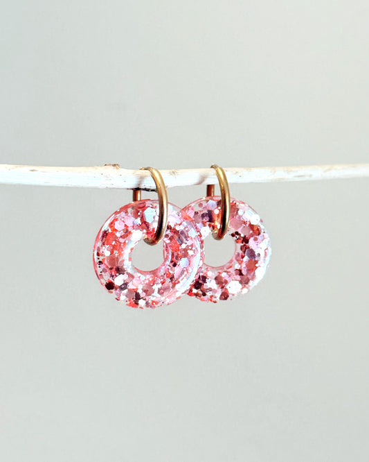 Créoles LUNA - rose bonbon