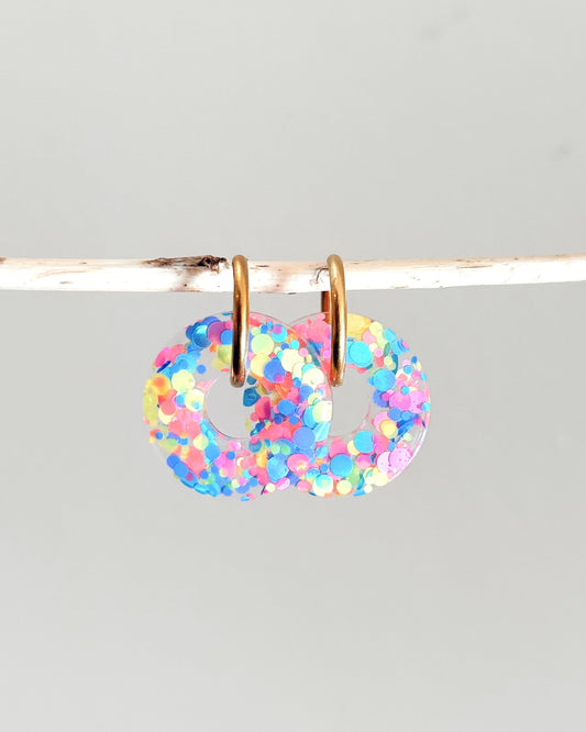 Créoles LUNA - arc-en-ciel