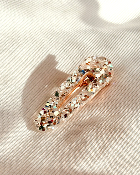 Barrette cheveux - blanc polaire