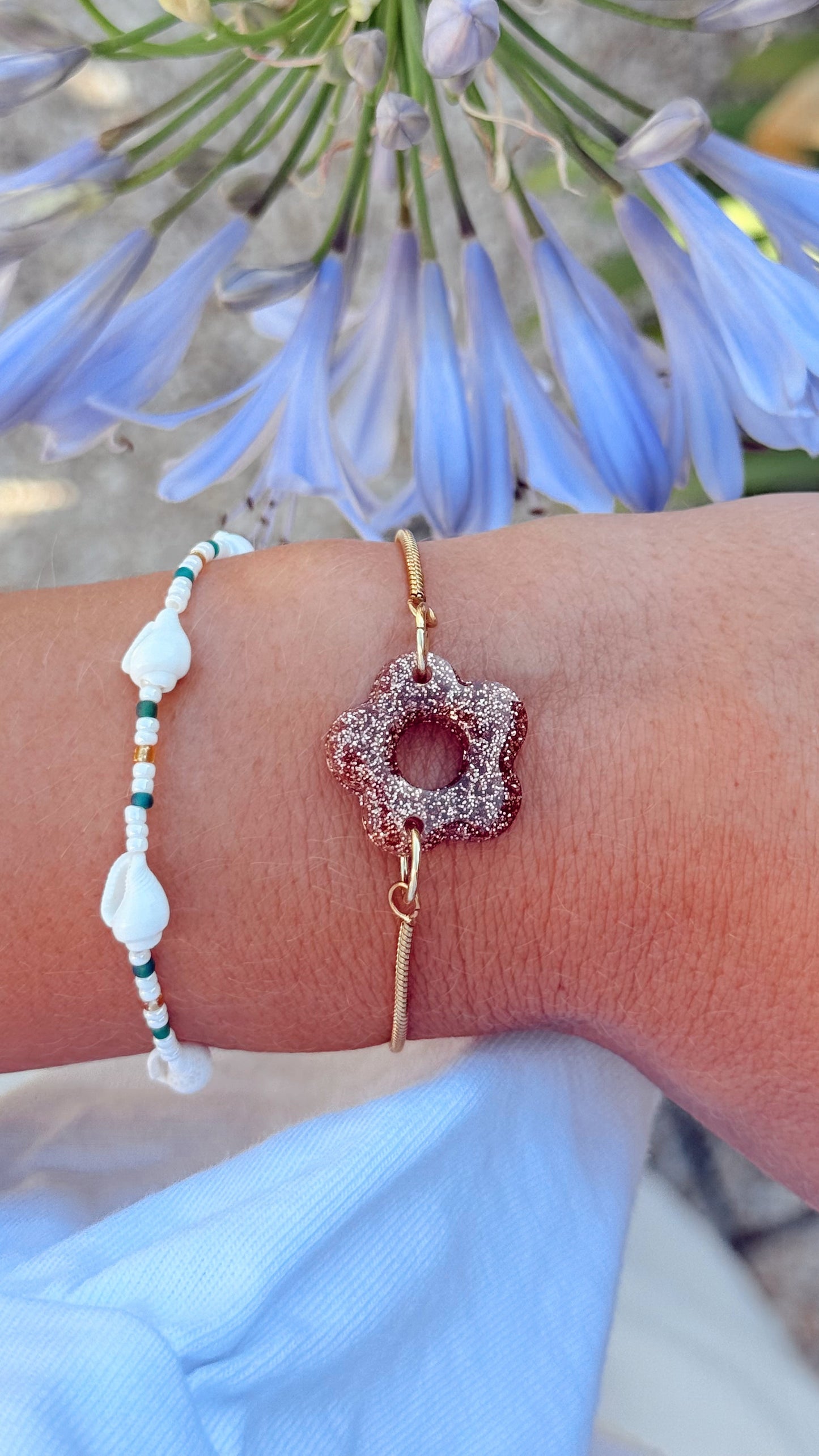 BRACELET Flowers - caramel