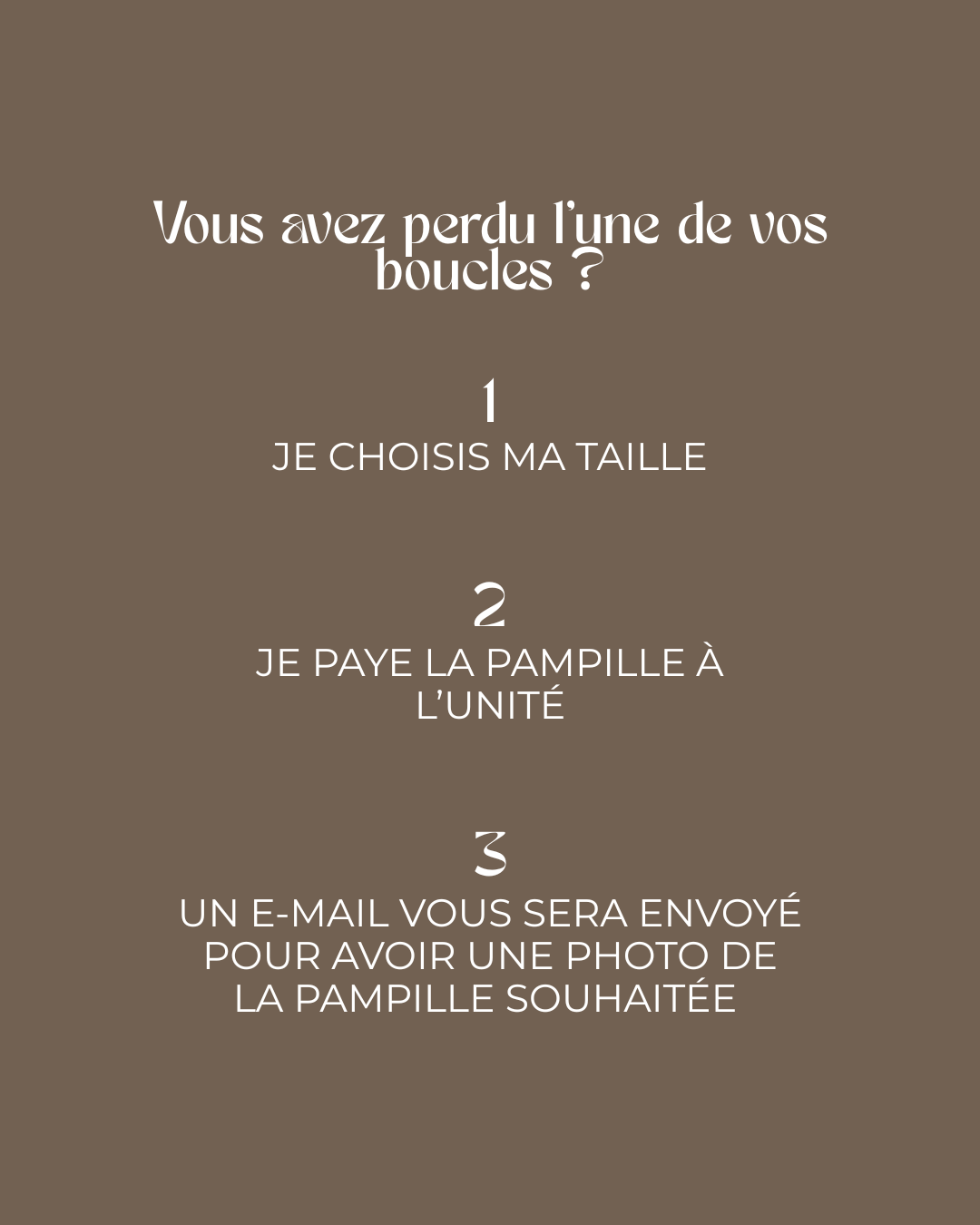 PAMPILLE à l'unité