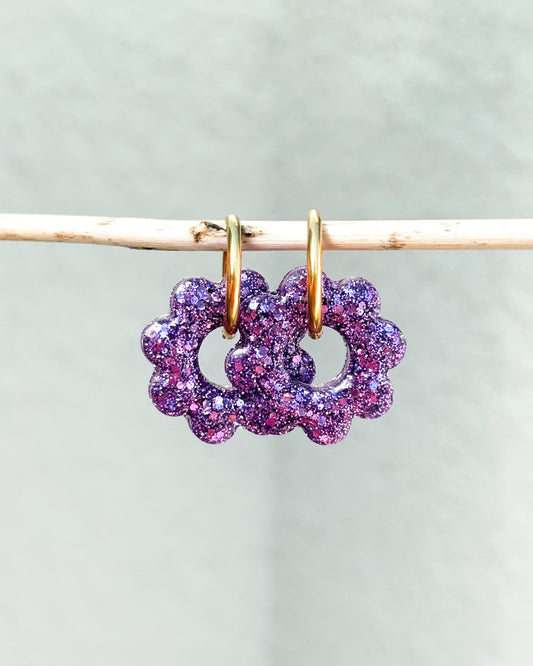 Créoles SUNFLOWER - violette